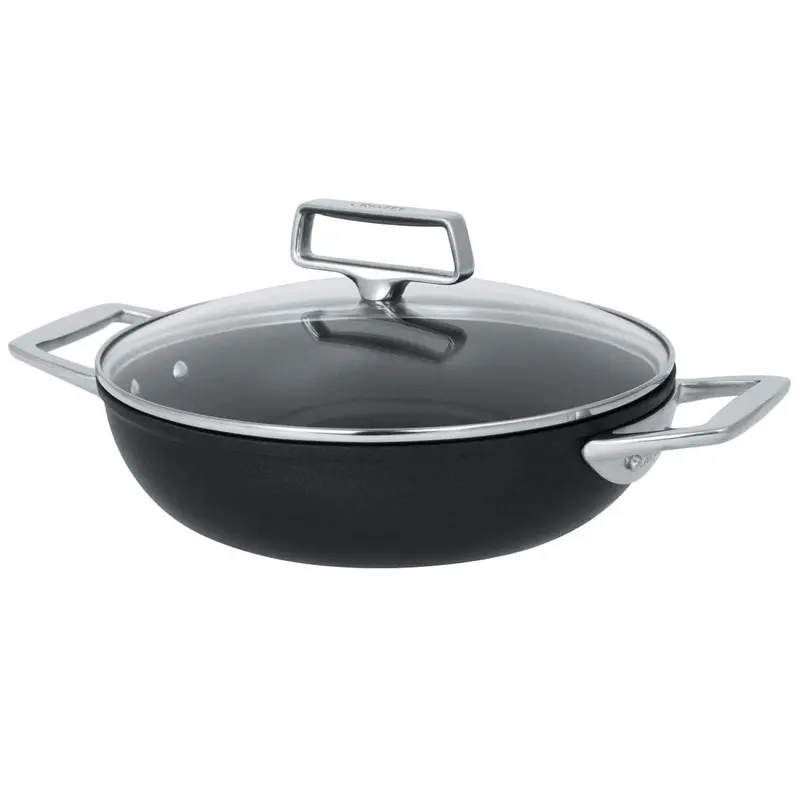 Cristel Castel'Pro Ultralu 3.5Qt. Non-stick Side Handles Sauté Pan