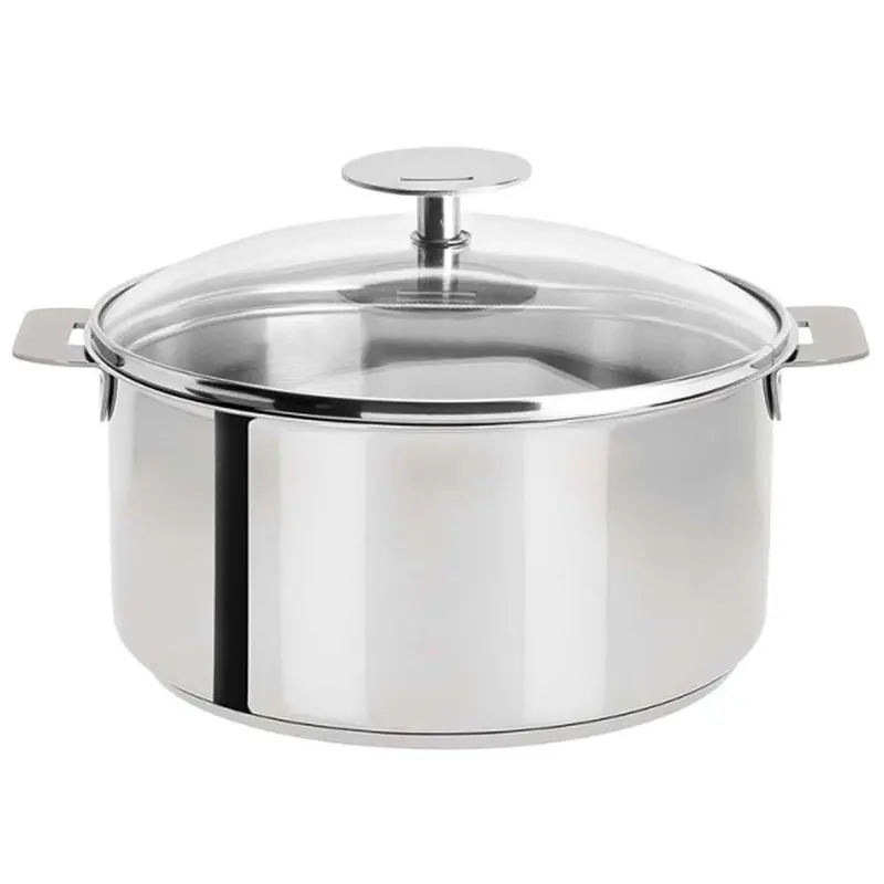Cristel Mutine Detachable Handle 4-Quart Stewpan With Domed Glass Lid