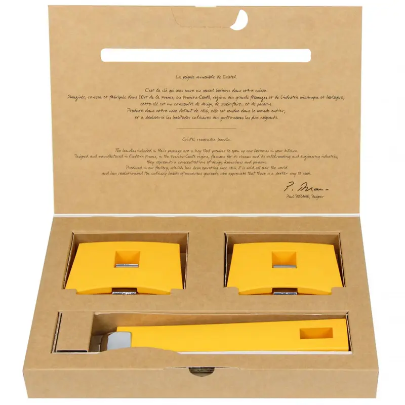 Cristel Mutine Set Of 1 Derachable Handle And 2 Side Handles - Yellow