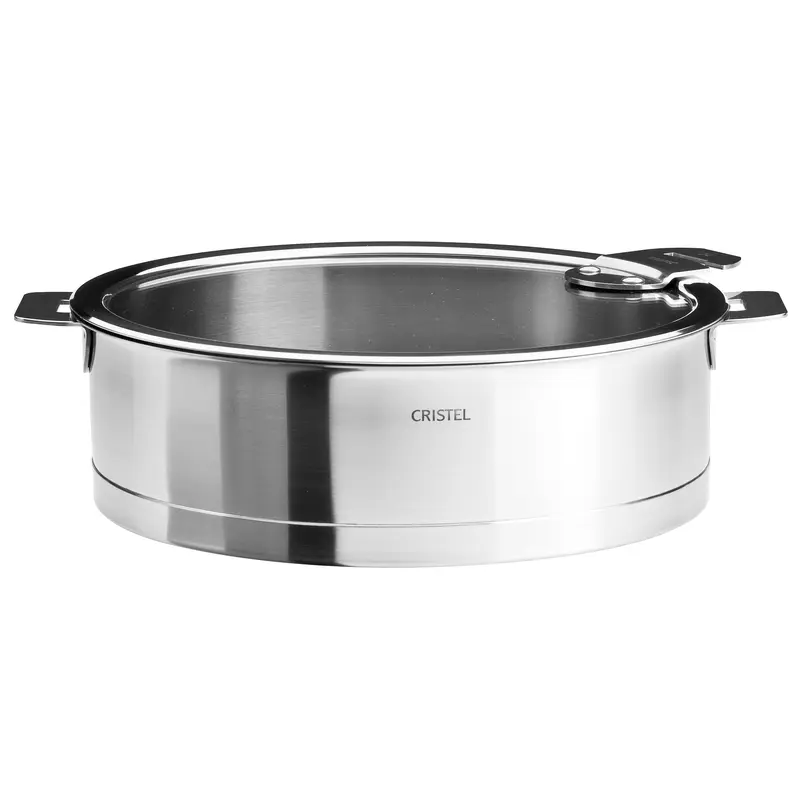 Cristel Strate Detachable Handle 2-Quart Saute Pan With Flat Glass Lid