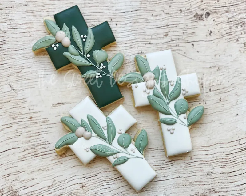 Cross with Eucalyptus Branch Samuel - Cookie Cutter
