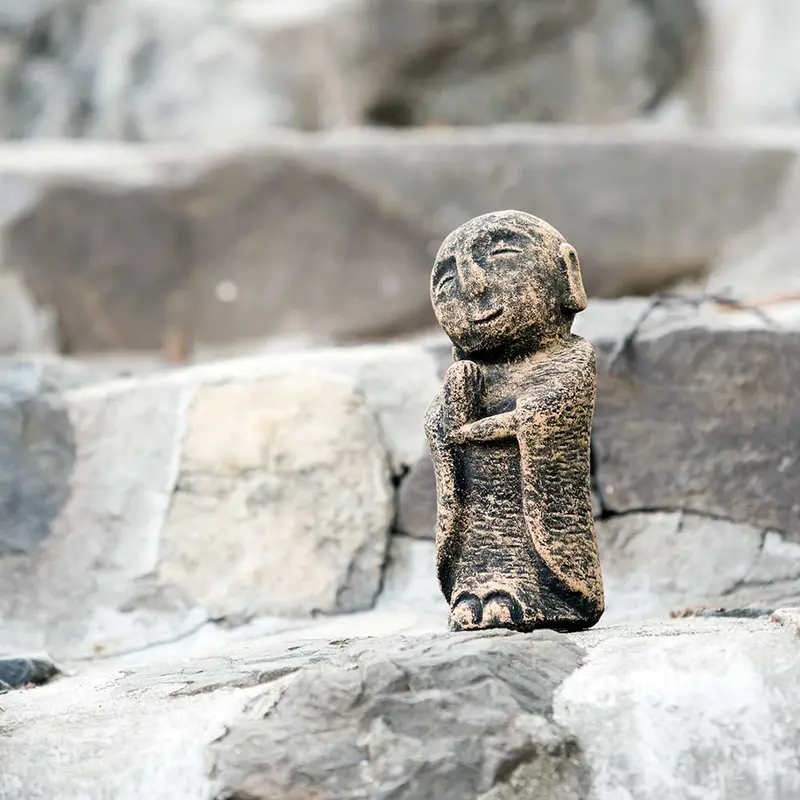 Crossed Hand Jizo Set of 4 By Garden Age Supply