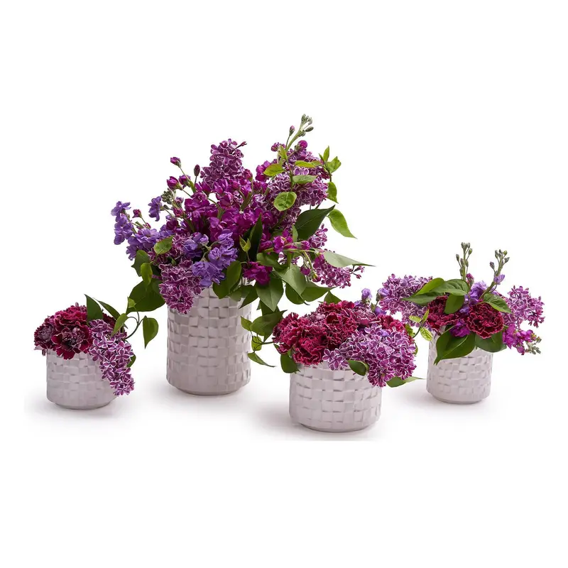 Cubist Pattern Planter Set Of 16 By Two's Company
