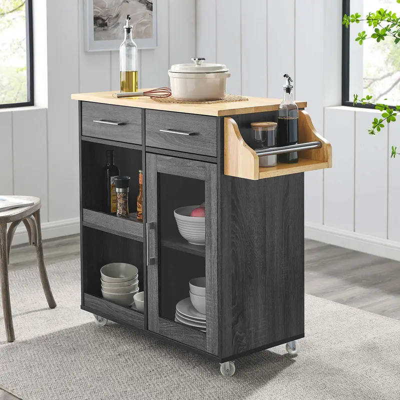 Culinary Kitchen Cart With Spice Rack By Modway - EEI-6277