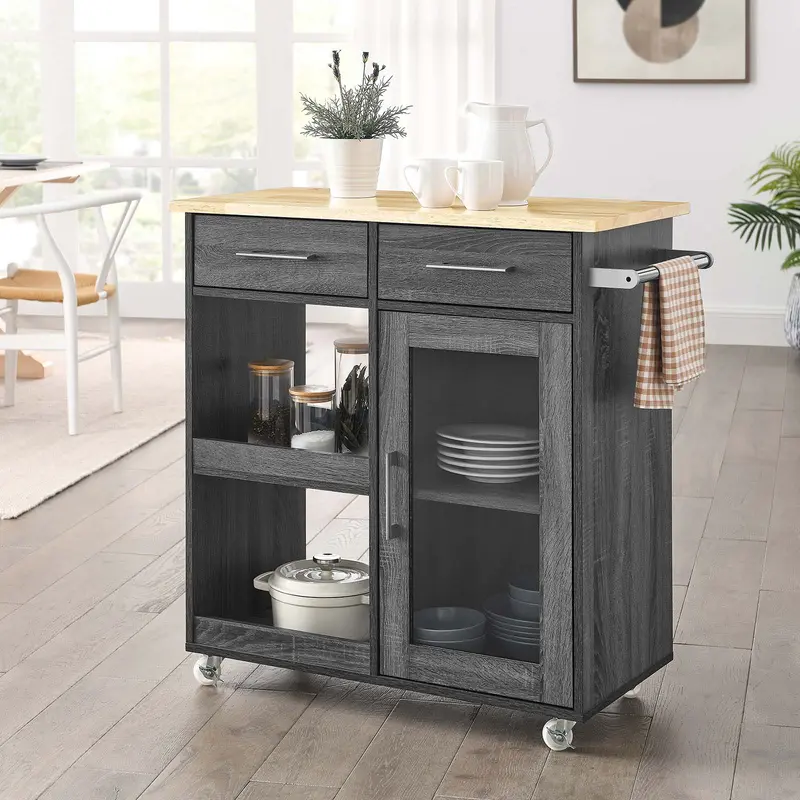 Culinary Kitchen Cart With Towel Bar By Modway - EEI-6275
