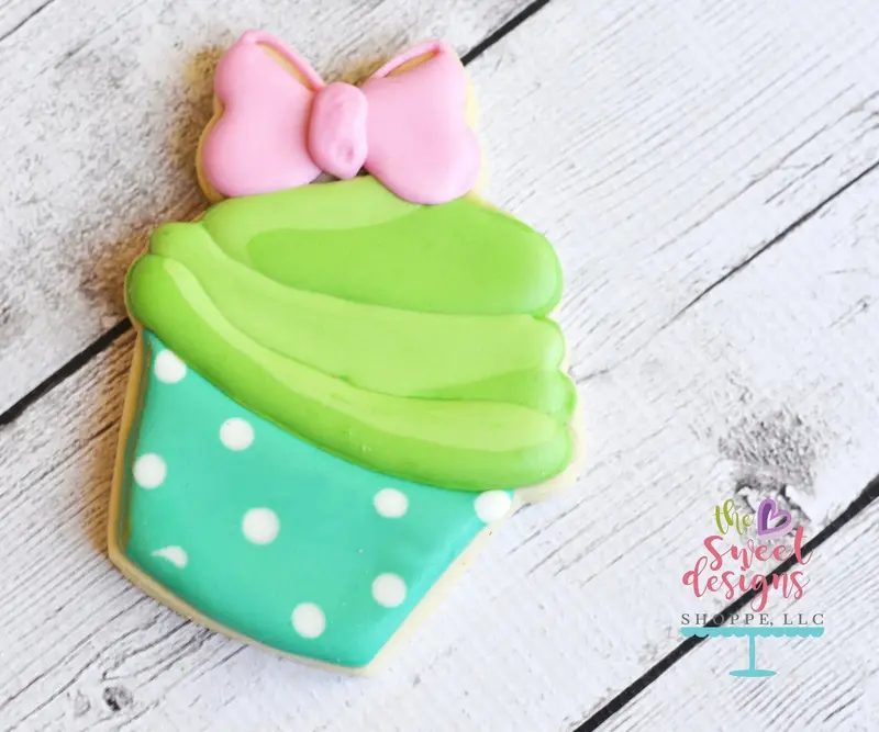 Cupcake with Bow v2 - Cookie Cutter