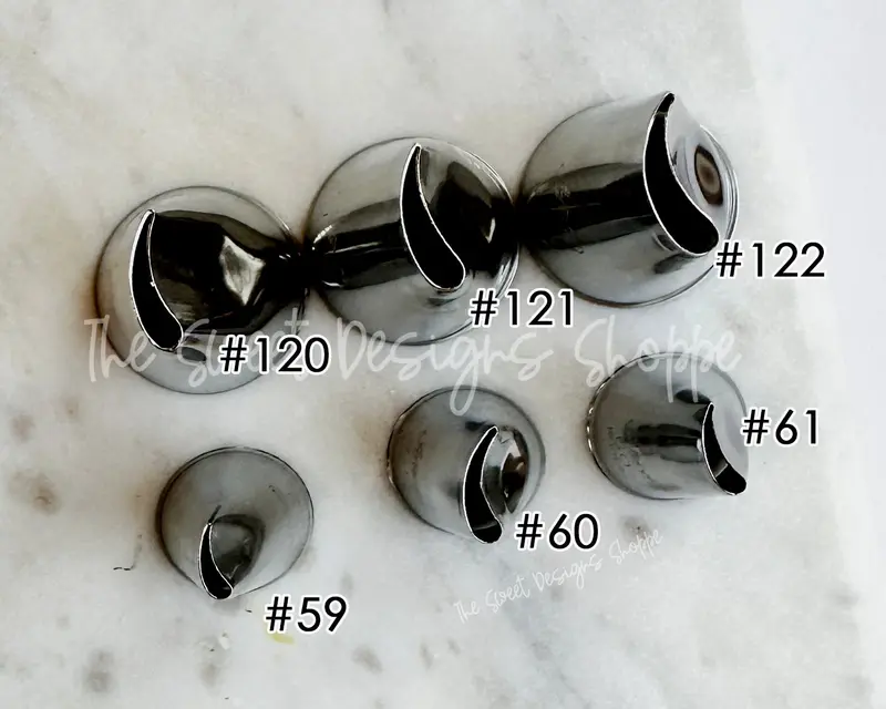 Curved Petal Tube Set - ATECO - Piping Tips - Set of 6