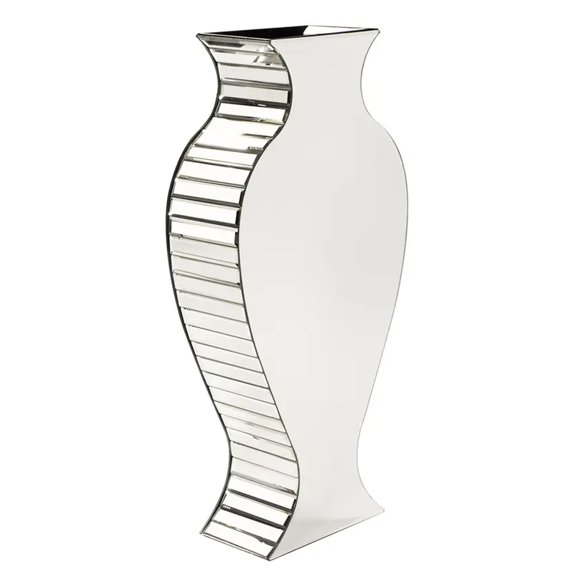 Curvy Art Deco Style Mirrored Vase By Homeroots