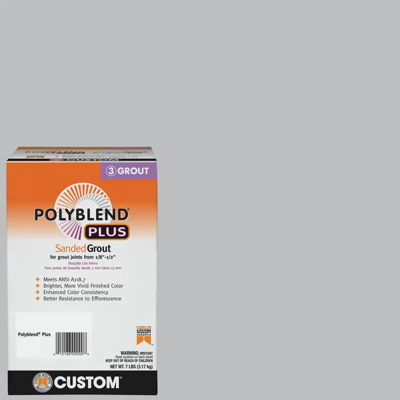 Custom Building Products Polyblend Plus Indoor and Outdoor Platinum Sanded Grout 7 lb - Open Box