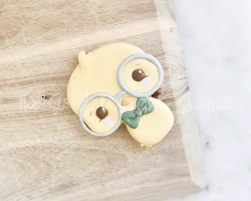Cute Chubby Chick with Glasses - Cookie Cutter