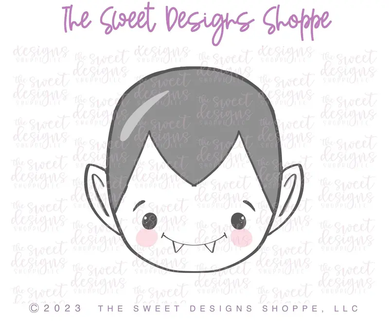 Cute Dracula Face - Cookie Cutter