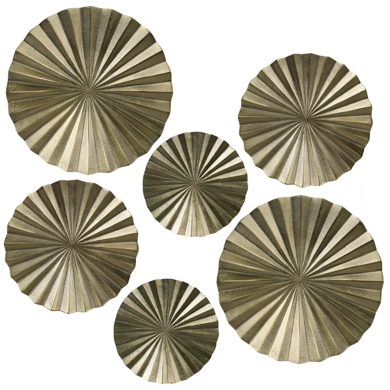 Cutlass Wall Art - Set of 6, Brass By HomArt
