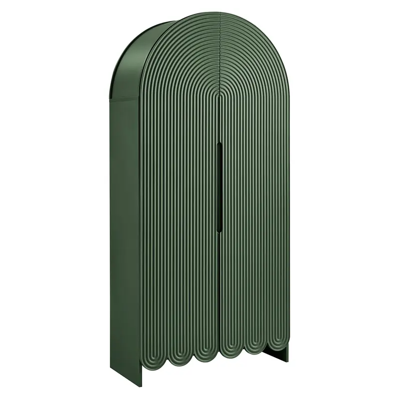 Dahlia 78 Inch Fluted and Scalloped Arched Storage Cabinet by Modway