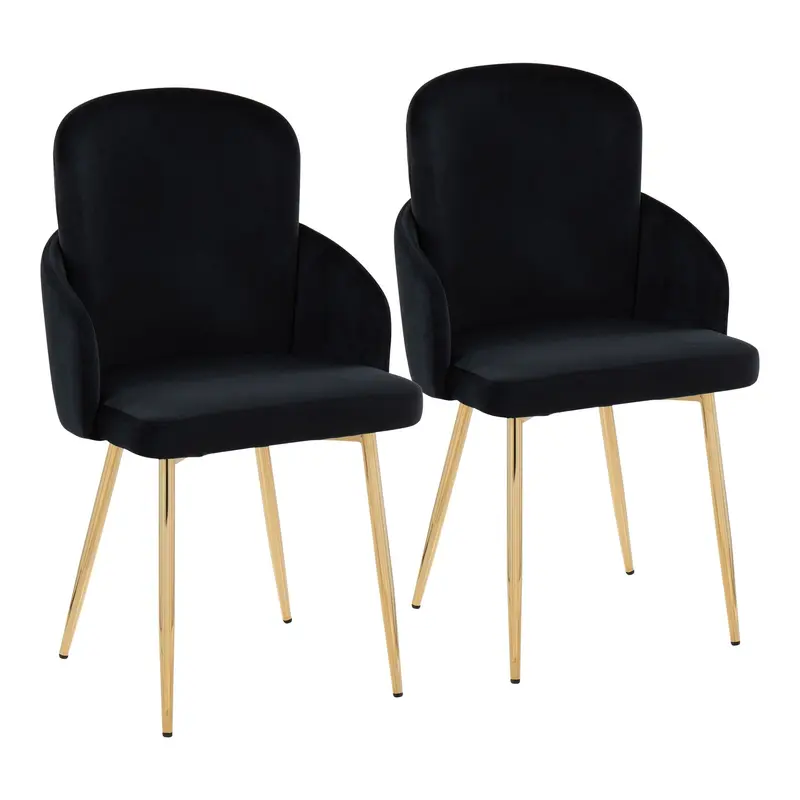 Dahlia Dining Chair - Set of 2 Black By LumiSource - CH-DAHLIA2 AUVBK2