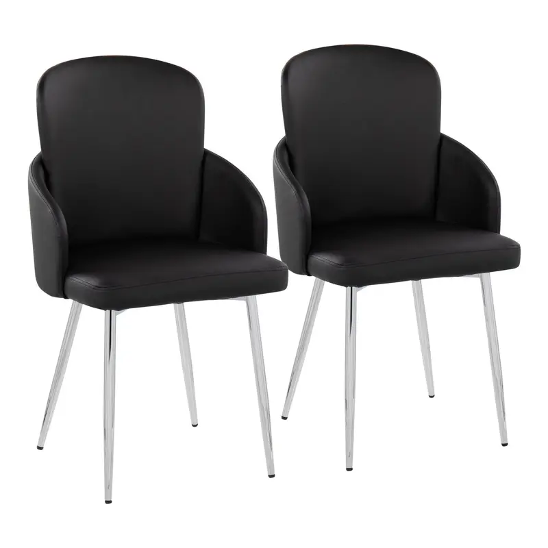 Dahlia Dining Chair - Set of 2 Black By LumiSource - CH-DAHLIA2 SVBK2