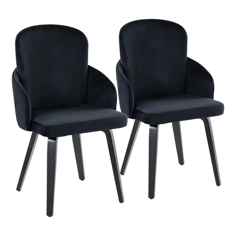 Dahlia Dining Chair - Set of 2 Black By LumiSource - CH-DAHLIA2-W BKVBK2