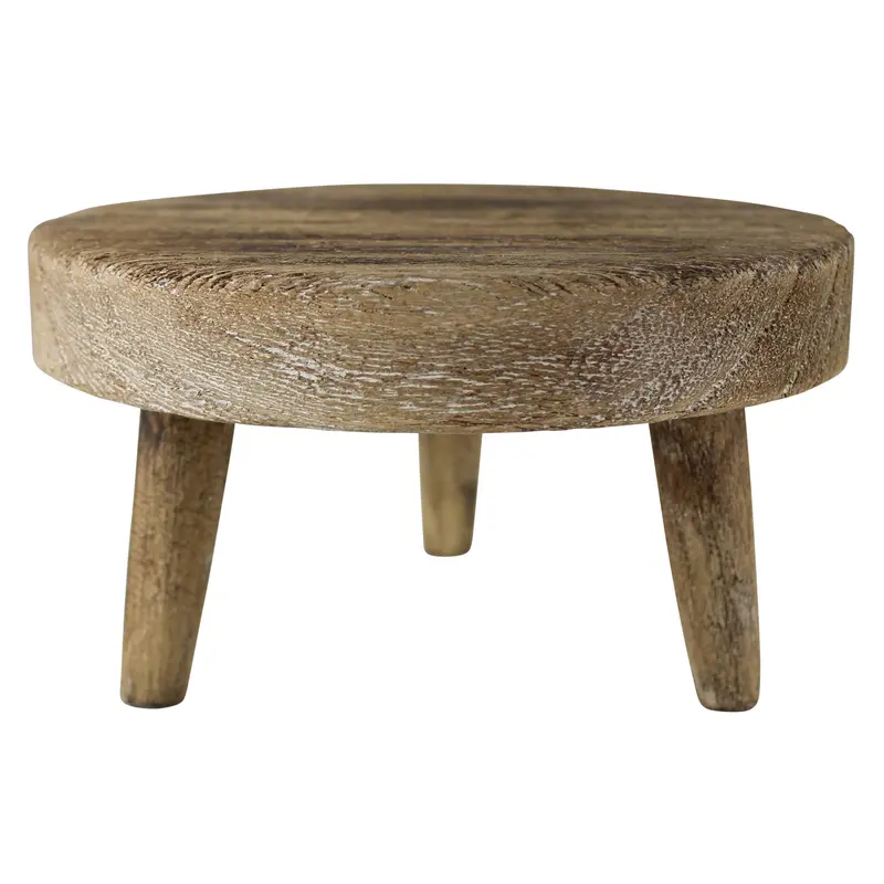 Dakota Footed Riser, Wood - 8” Set Of 2 By HomArt