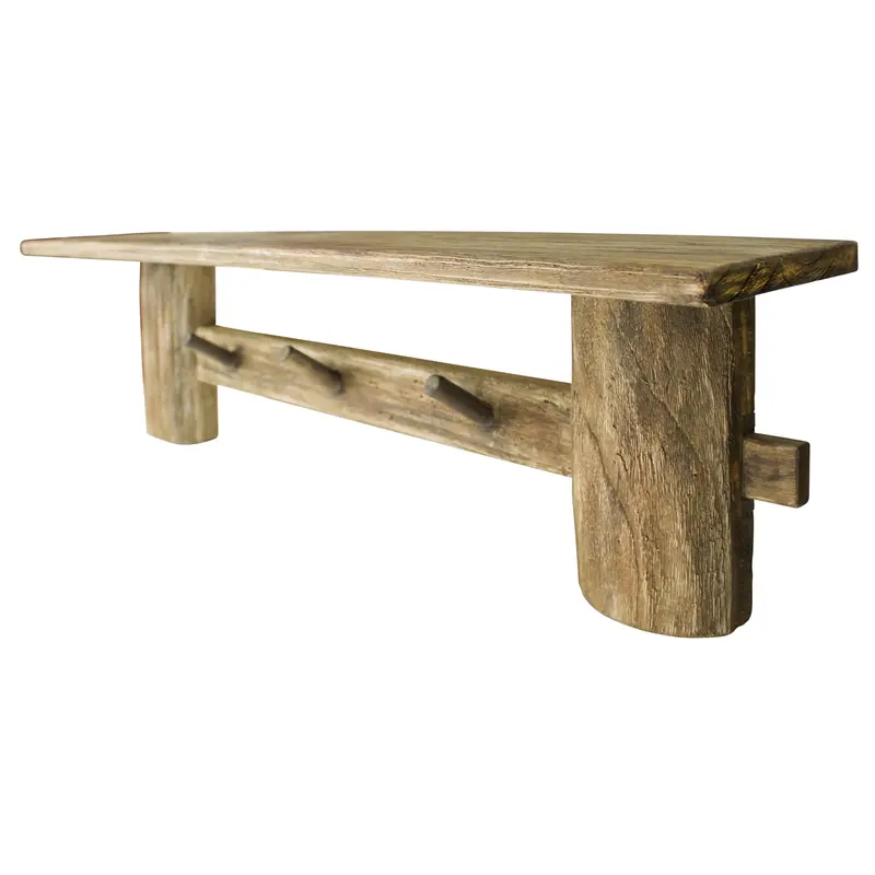 Dakota Shelf with Pegs, Wood By HomArt