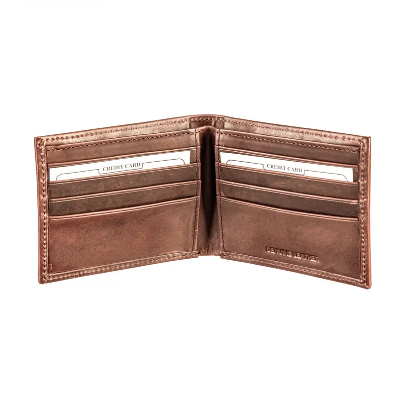 Dallas Cowboys, Bi-Fold Wallet, Brown, CH, 100% Genuine Leather,7wltb3808ch