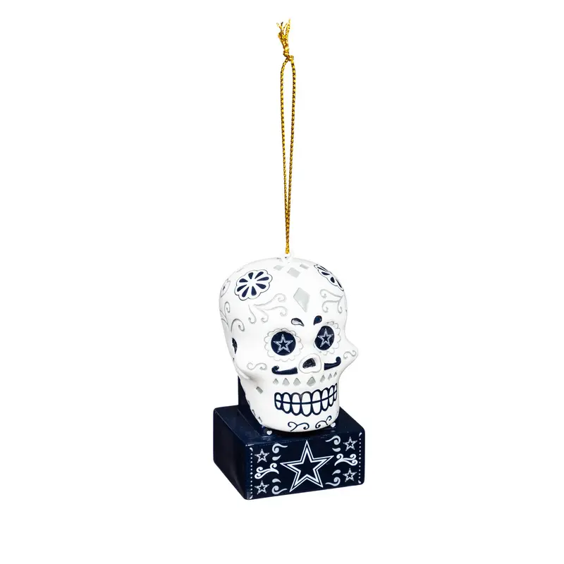 Dallas Cowboys, Sugar Skull Orn,3ot3808sk