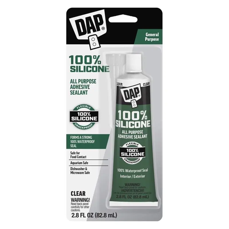 DAP Clear Silicone All Purpose Sealant and Adhesive 2.8 oz (Pack of 6) - Deal of The Week