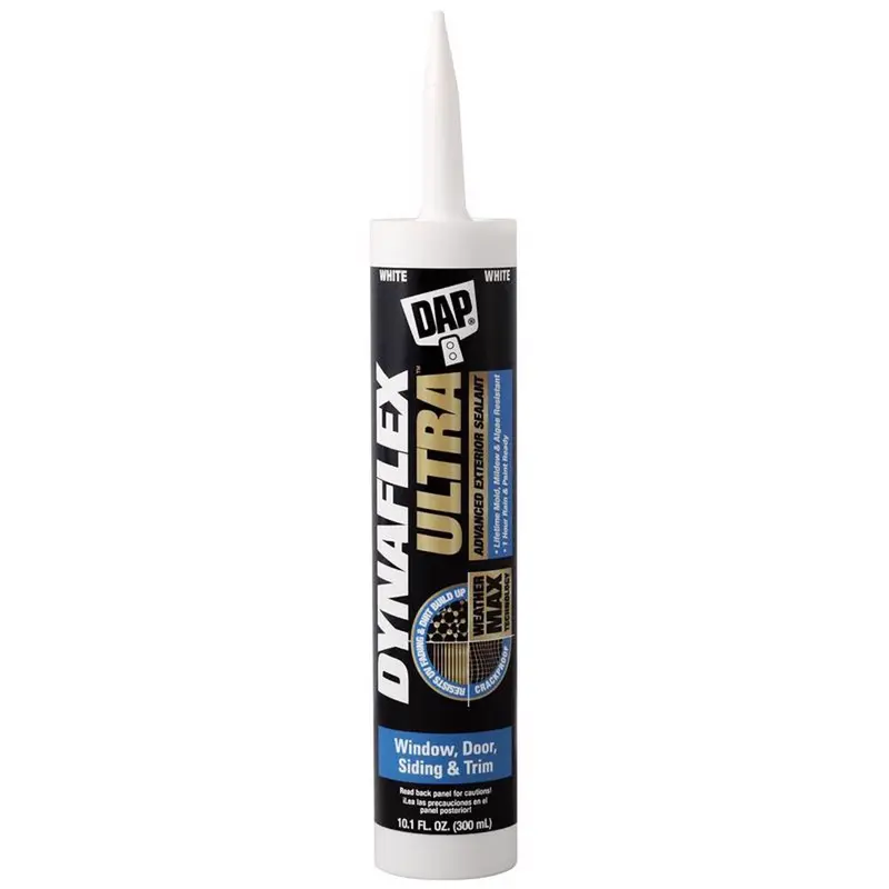 DAP DynaFlex Ultra White Acrylic Urethane All Purpose Sealant 10.1 oz (Pack of 12) - Open Box