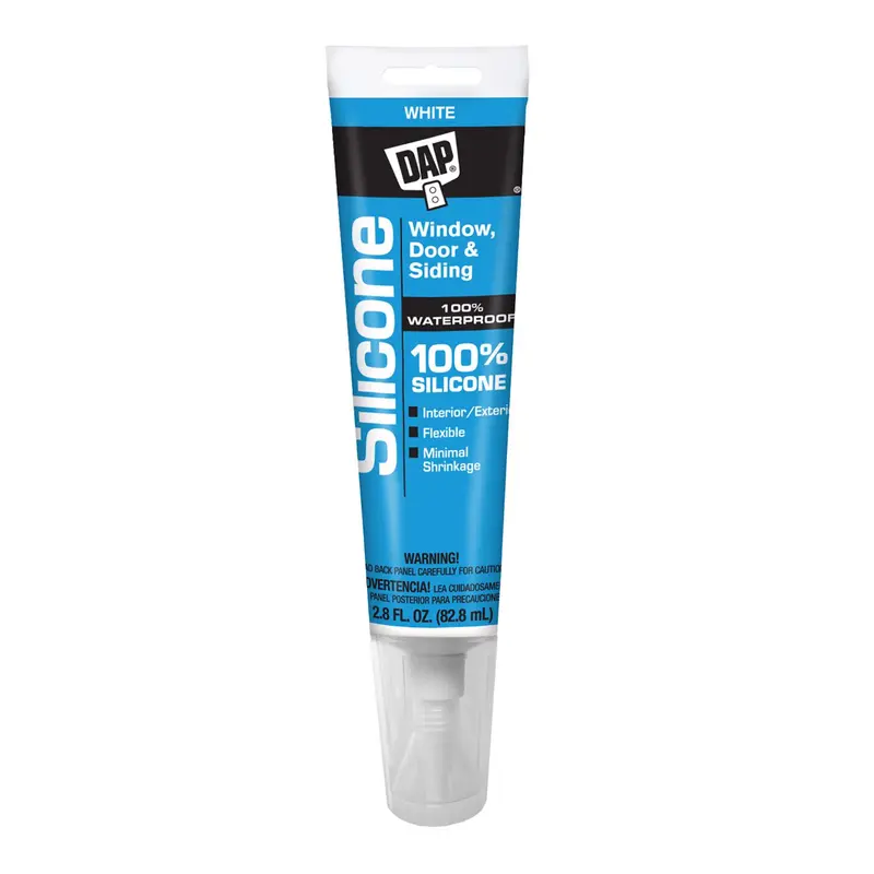 DAP White Silicone Rubber Door/Siding/ Window Sealant 2.8 oz - Deal of The Week
