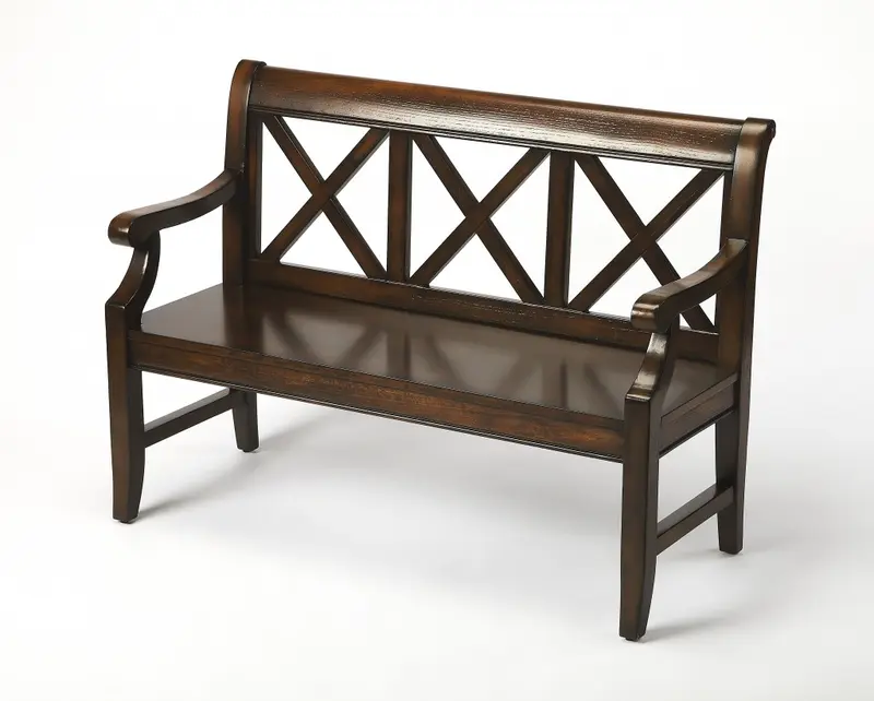 Dark Brown Bench By Homeroots