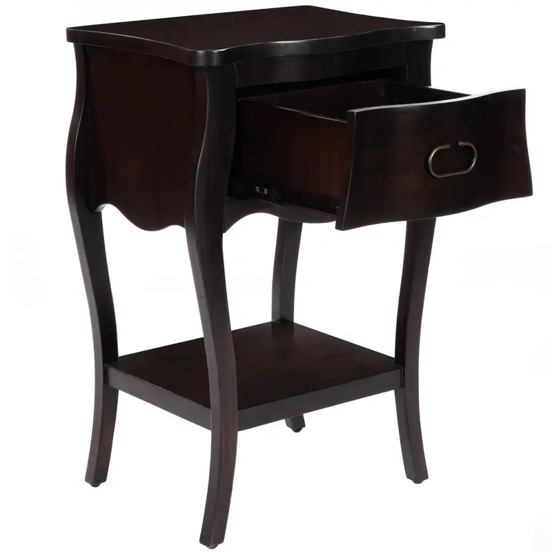 Dark Brown Chocolate Single Drawer Night Stand By Homeroots