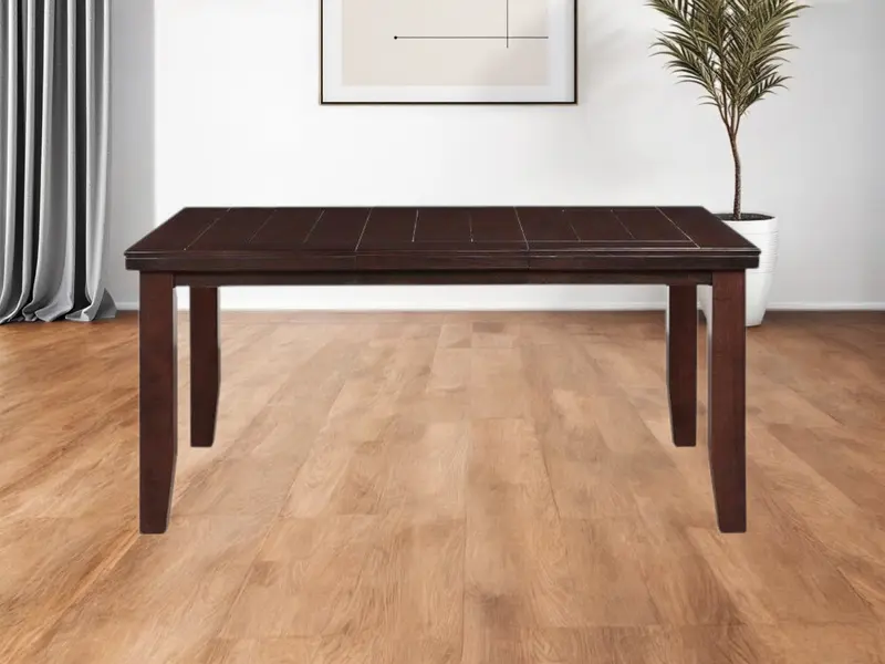 Dark Brown Solid Manufactured Wood Dining Table By Homeroots
