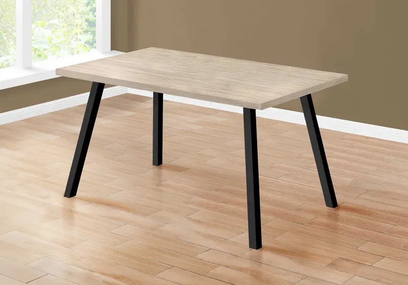 Dark Taupe Black Metal Dining Table By Homeroots