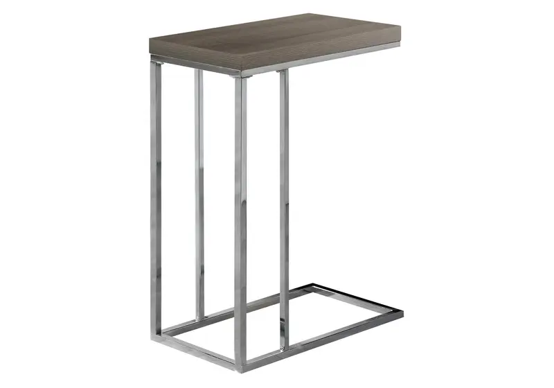 Dark Taupe Particle Board Metal Accent Table By Homeroots - 333125
