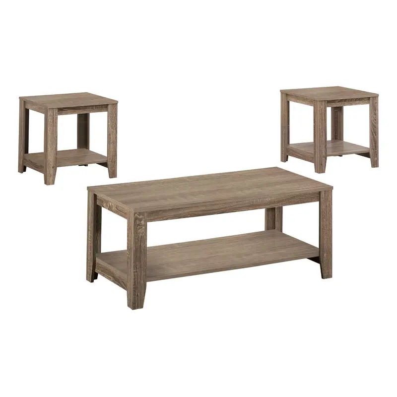 Dark Taupe Table Set 3Pcs Set By Homeroots