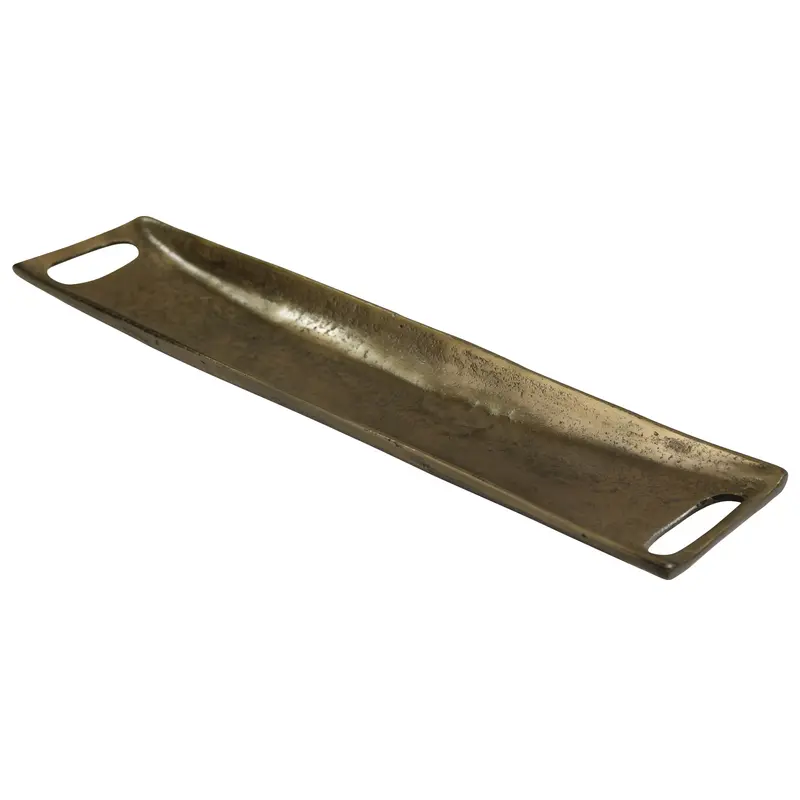 Dash Rectangle Tray, Brass - Small Set Of 4 By HomArt