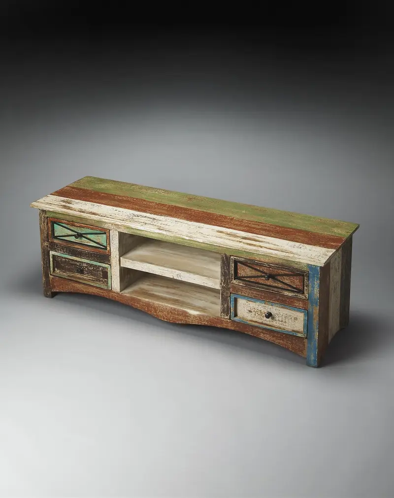 Decatur Recycled Wood Entertainment Console By Homeroots