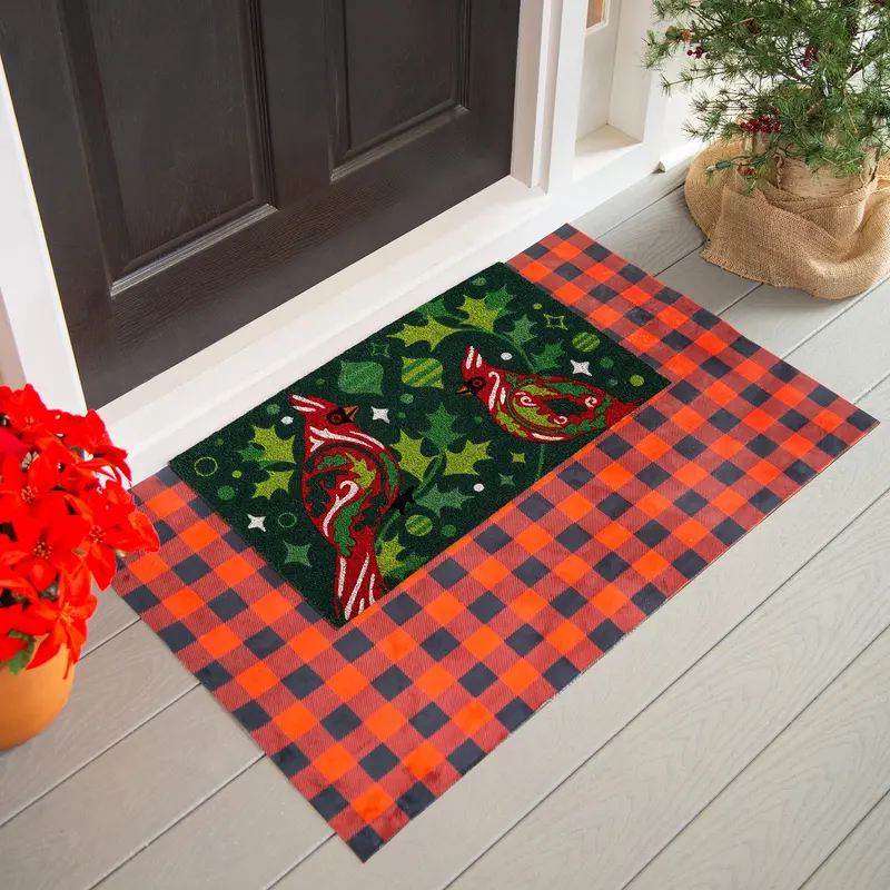Decorated Cardinal Coir Mat
