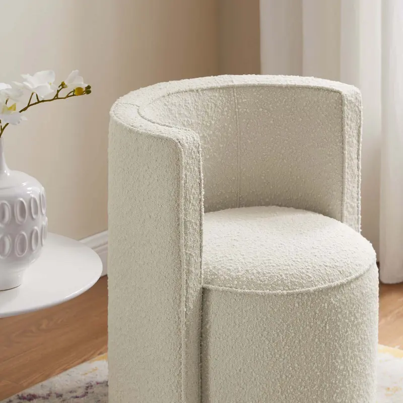 Della Boucle Fabric Swivel Chair By Modway - EEI-6223