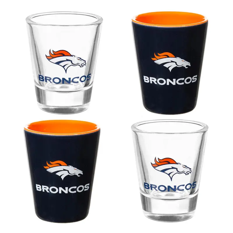 Denver Broncos 4-Piece Ceramic 2oz. Shot Set