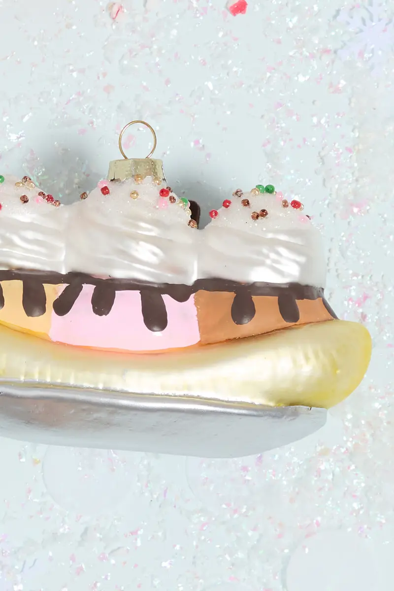 Dessert First Sundae Ornament Set of 4 By Accent Decor
