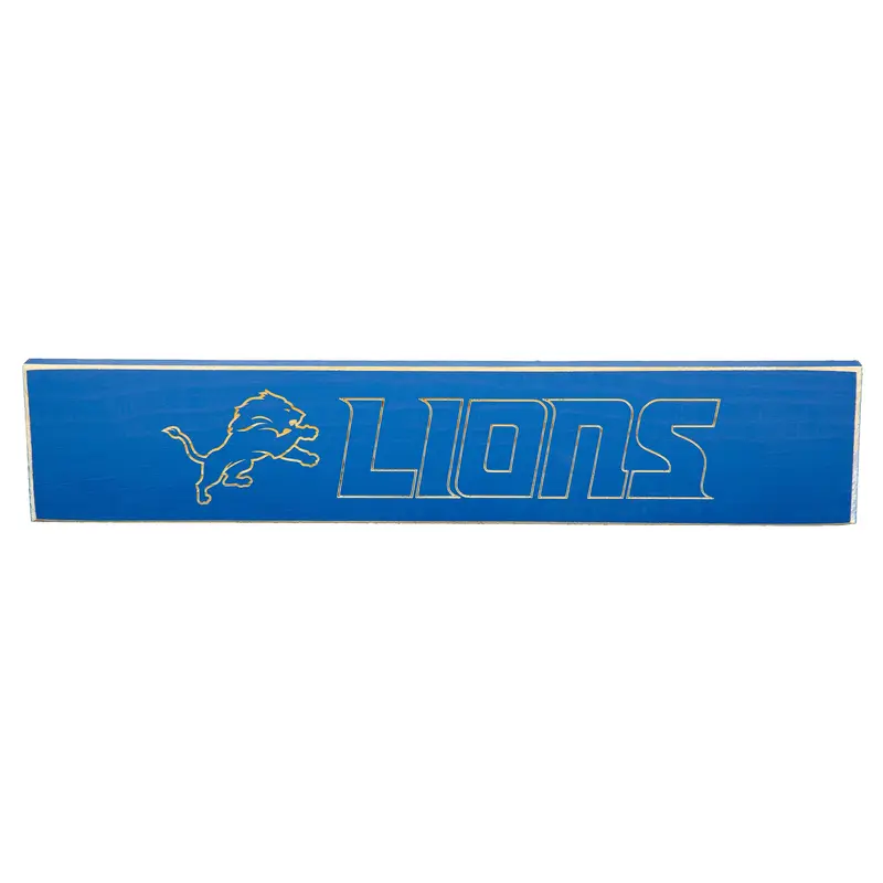 Detroit Lions Engraved Wood Sign, 3.5" x 18"