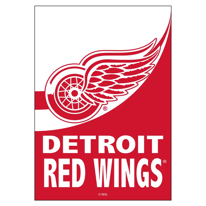 Detroit Red Wings Burlap Flag House Size