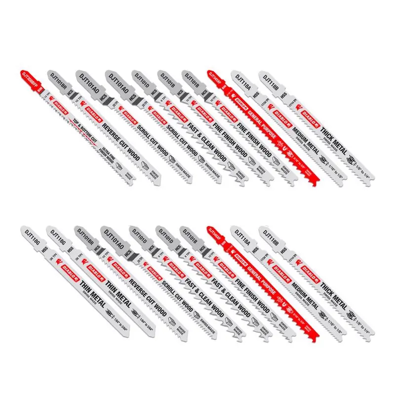 Diablo 0 in. T-Shank Fiber Cement & Plaster Jig Saw Blade Set 20 pc - Open Box