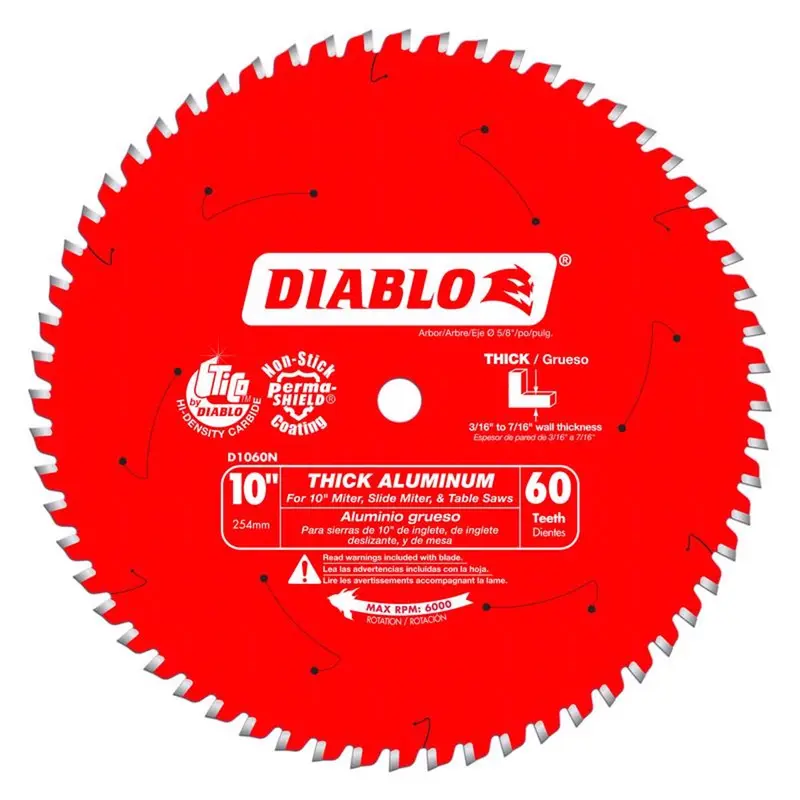 Diablo 10 in. Dia. x 5/8 in. Carbide Circular Saw Blade 60 teeth 1 pc. - Deal of The Week