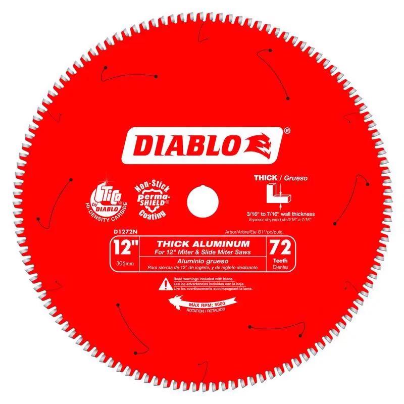 Diablo 12 in. Dia. x 1 in. Carbide Circular Saw Blade 72 teeth 1 pk - Open Box
