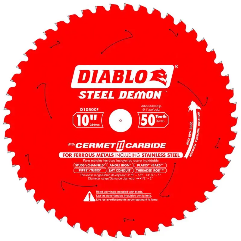Diablo Steel Demon 10 in. Dia. x 1 in. Cermet Carbide Circular Saw Blade 50 teeth 1 pk - Deal of The Week