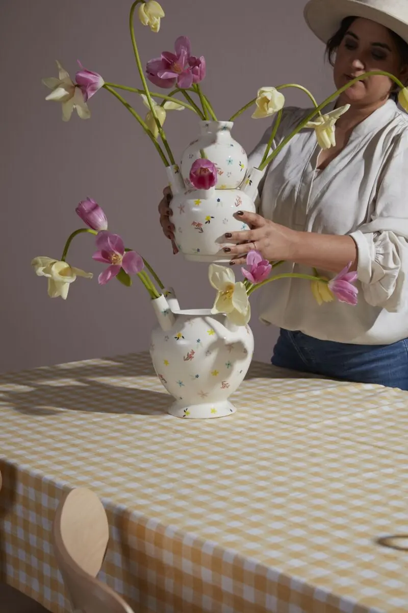 Ditsy Tulipiere Vase 8"x 18" By Accent Decor