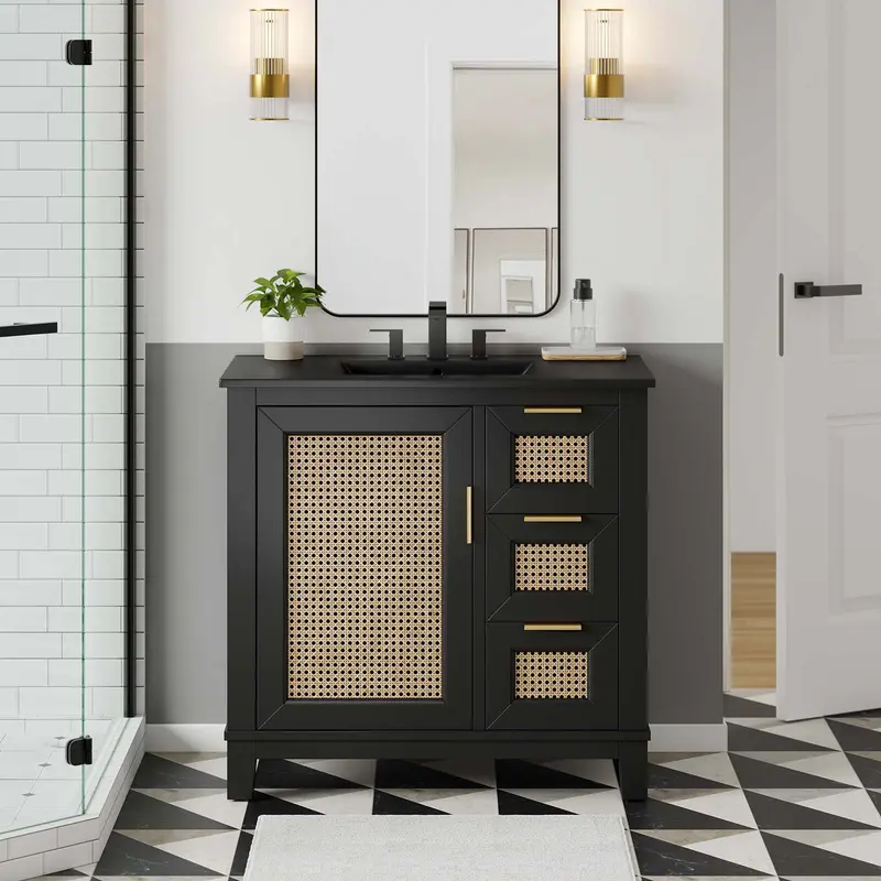Dixie 36” Solid Wood Bathroom Vanity Cabinet By Modway - EEI-6726