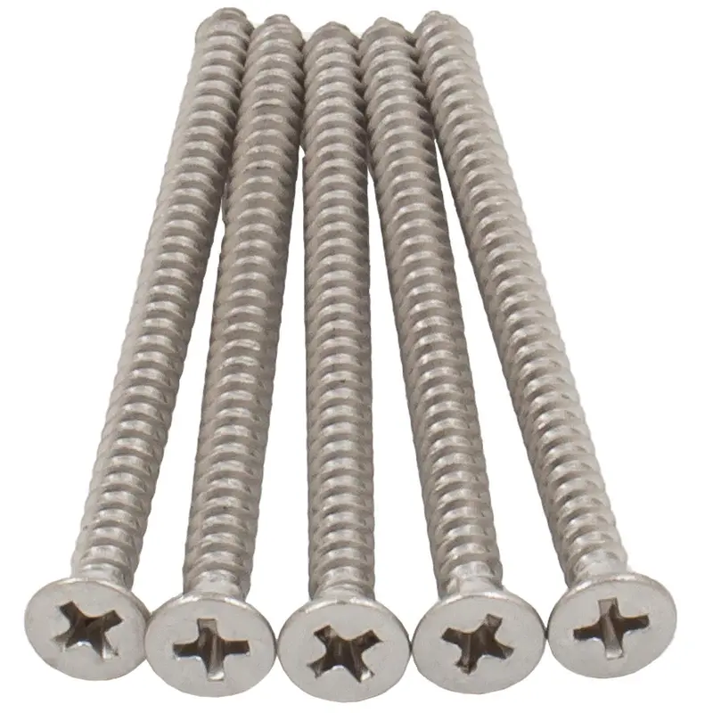 Door Hinge Screws, #9 x 2-3/4", 100-Pack, Satin Stainless Steel by Stone Harbor Hardware
