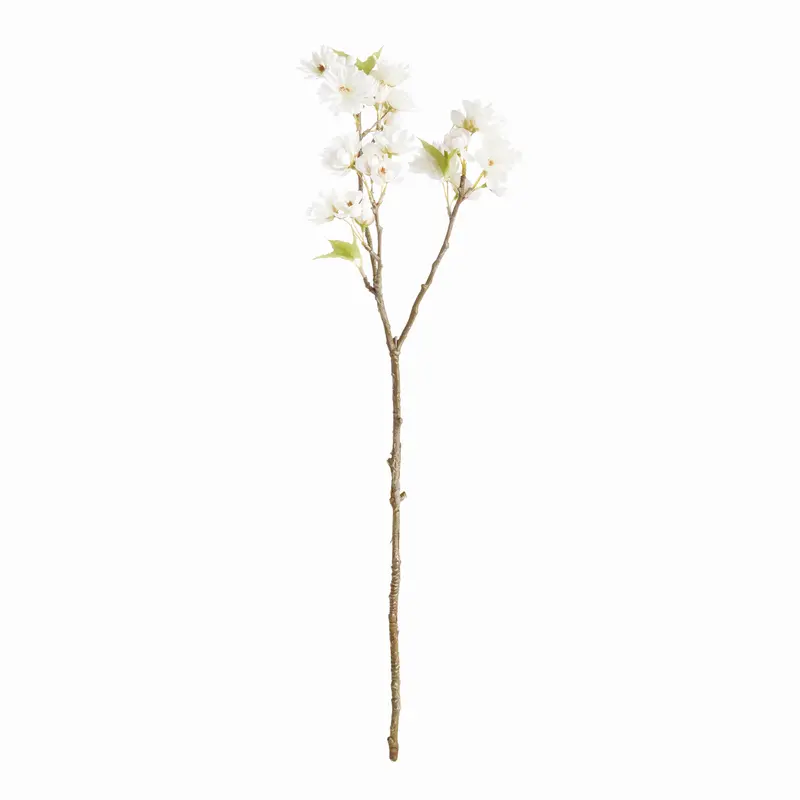 Double Cherry Blossom Stems 28", Set Of 6