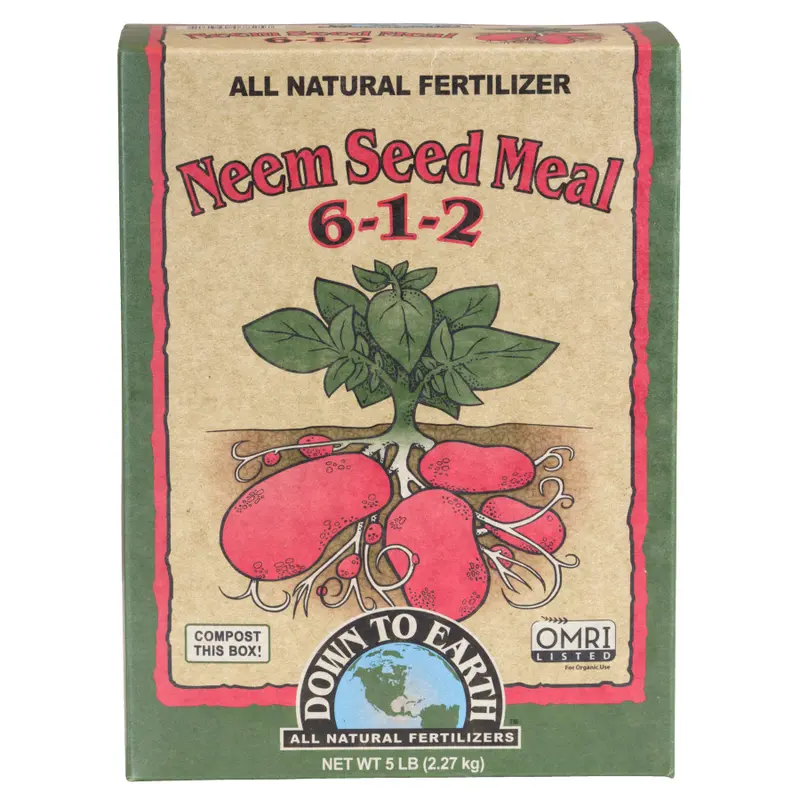 Down To Earth Neem Seed Meal Natural Fertilizer 6-1-2 OMRI